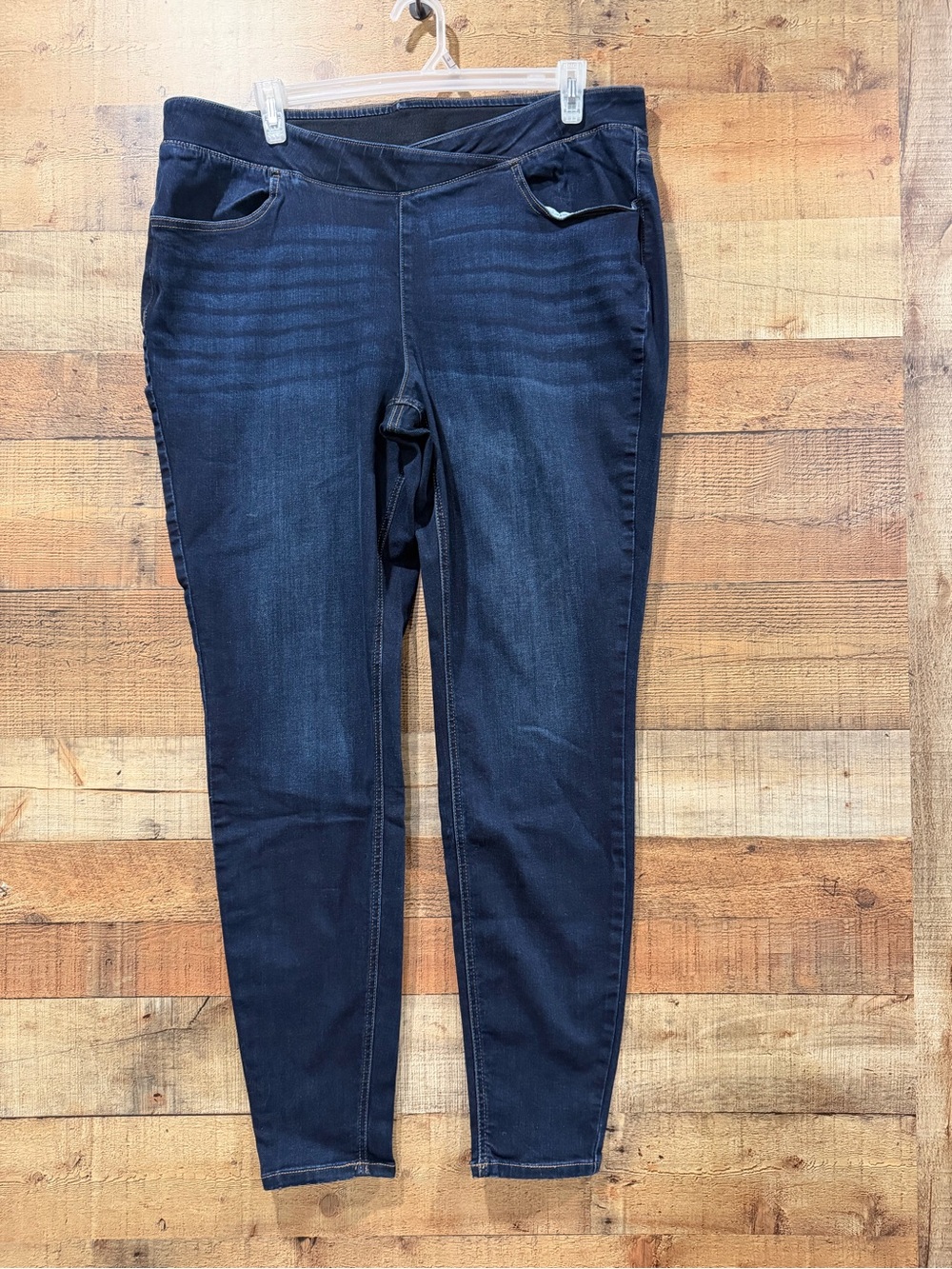 Maurices Dark Blue Tall Stretch Jeggings - Slim Pull-On Style Size 22W X Long